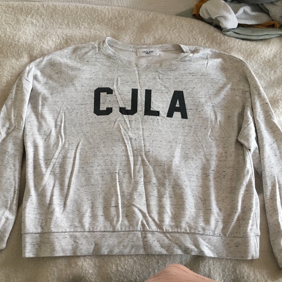Carly Jean Los Angeles Tops - Carly Jean Los Angeles cropped sweatshirt